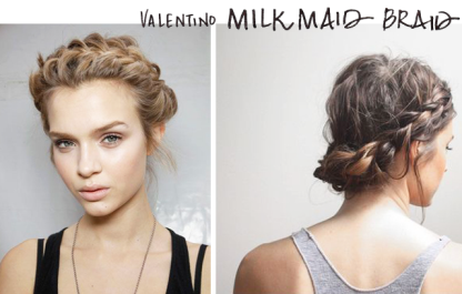 Marks and Spencer_Grammy red carpet hair_Valentino milkmaid braid
